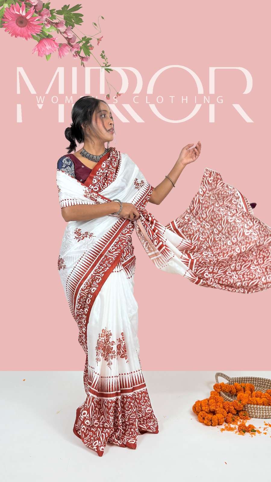 Crimson Grace Silk Saree