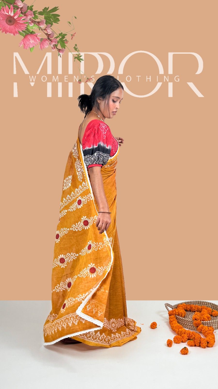 Rustic Gold Cotton Saree